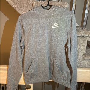 Nike Kid’s Unisex Heather Gray Hooded Sweatshirt